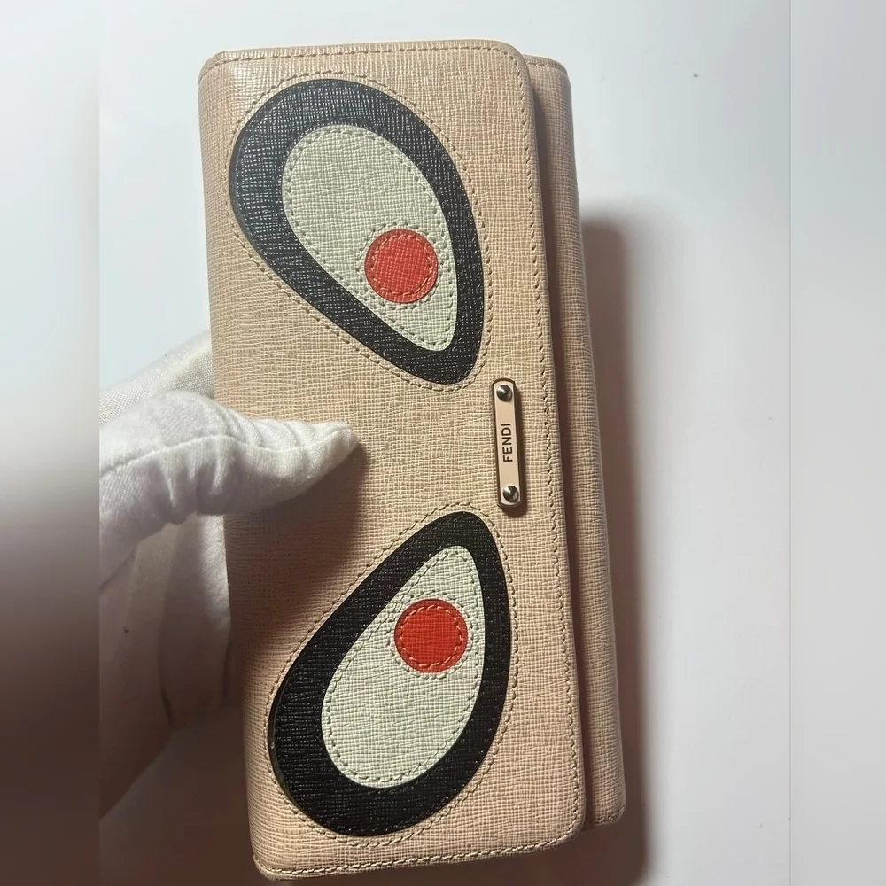 Fendi Beige Monster Eyes Wallet - Picture 3 of 10
